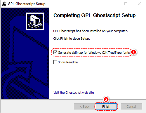 finish-GPL-GhostScript-installation